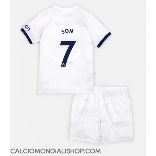 Maglie da calcio Tottenham Hotspur Son Heung-min #7 Prima Maglia Bambino 2023-24 Manica Corta (+ Pantaloni corti)